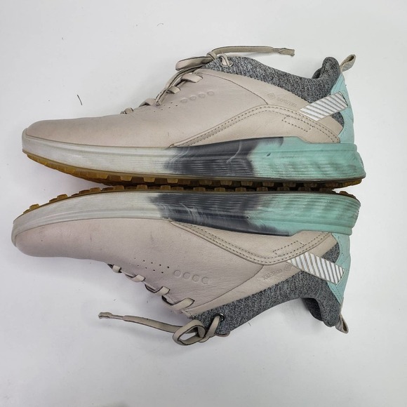 Ecco S-Three Spikeless Gore-Tex Golf Shoe Women's 37 6 Taupe Beige Mint - Picture 6 of 12